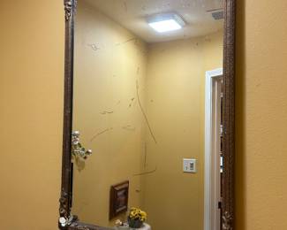 Silver frame mirror