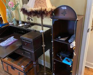 Metal vintage lamp with vintage lamp shade