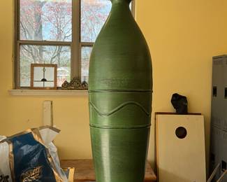 Large green urn