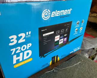 2nd garage items  - 32” Element TV in original box