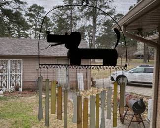 Dog wind chime