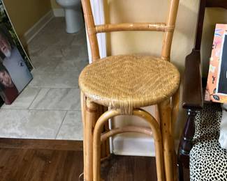 Cane seat on chair