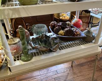 More decor in bedroom on left - Millers mud pie piece in center is sold!