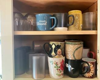 Kitchen - plastic glasses sets and cool coffee cups