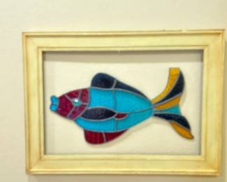 Stained glass fish picture