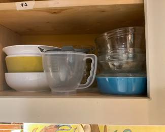 Kitchen - blue Pyrex bowl is sold. 