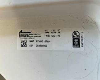 Info on Amana Washer