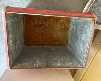 Inside of previous ice chest