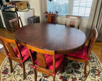 Bristol Laminate Top Table With Leaf 18" 6 Dining Chairs