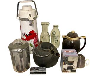 
Various Coffee Accessories - Coffee Maker, Measurer, Pitchers, Tea Kettle