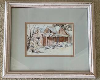 Framed Watercolor Cottage