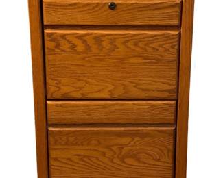 
Two Drawer Oak File Cabinet