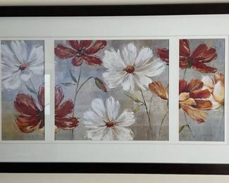 Black Framed Landscape Floral Art Print