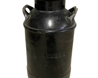 Vintage Dairy Milk Can Painted Black