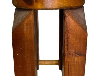 Pair Of Vintage Wooden Stools