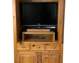 Pine Armoire Entertainment Center