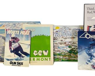 Various Ski Related Poster Boards & Framed Art