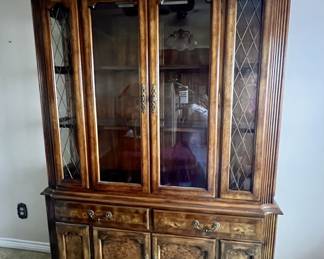 Wooden & Glass Hutch China Cabinet