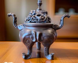 Elephant Motif Flower Arranger $85 or bid#13