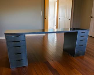 Double Drawer Pedestal Work Table $189 or bid #2