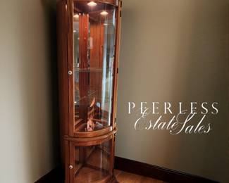 Corner Curio Cabinet bid $165 or bid #14