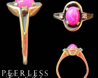 Ruby Star Sapphire set in 10k Gold