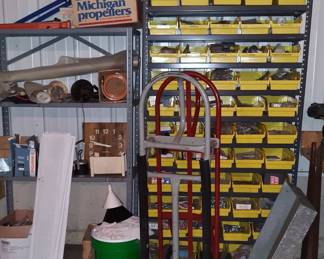 Boat propellers, storage shelving, and more