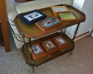 Antique serving cart