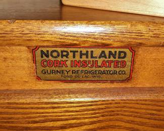 Antique Northland wooden ice box