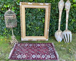 Large Vintage Frame & Utensils