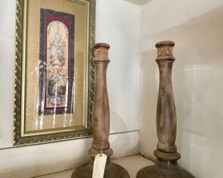 Set of Large Vintage Candlesticks