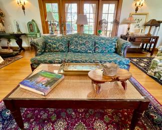 Rooms full of Treasures - Love the Vintage Phone Table in the Back!