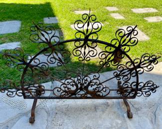 Intricate Iron Firescreen