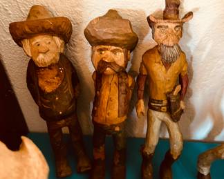 Carved Wood People