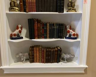 Leather bound books and bookends