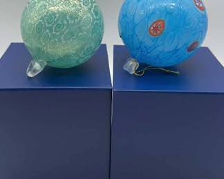 Hallmark Art Glass Ornaments with Boxes