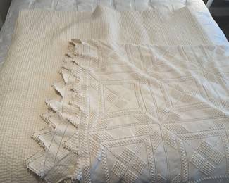 Quilted Blankets Queen Size Beige