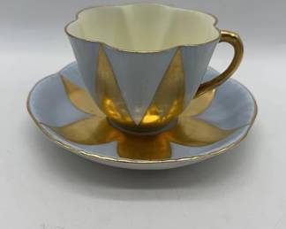 Rare Shelley Harlequin Footed Dainty Cup & Saucer