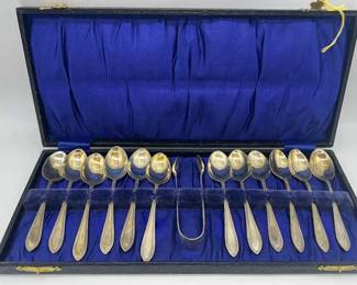 Set of Antique Spoons, Stamped NS EP