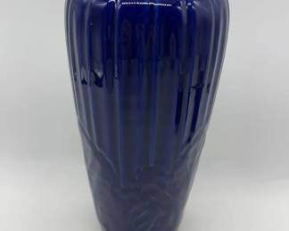 Blue Glazed Pottery Vase 8.5”