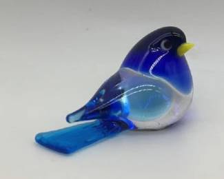 Tiny Murano Glass Bird 1.5”
