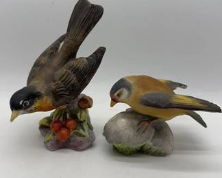 Royal Worcester American Robin & Gold Finch