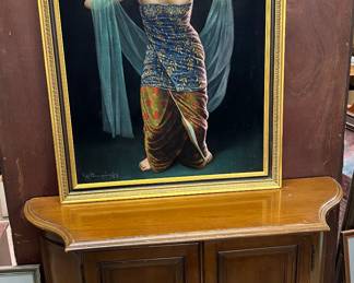 Cabinet and painting