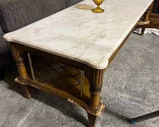 Marble top coffee table