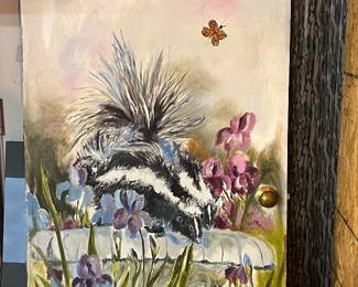 Hand painted mural door