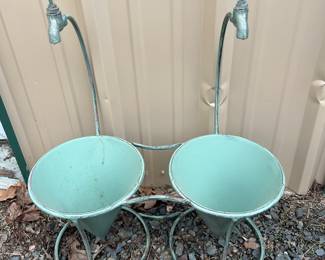 Whimsical metal planter