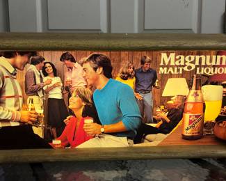 Lighted liquor ad sign