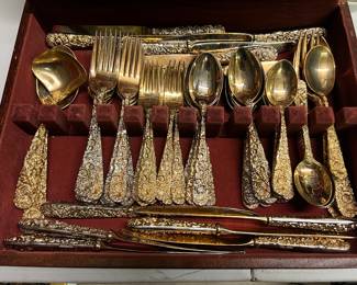 Gold plated flatware