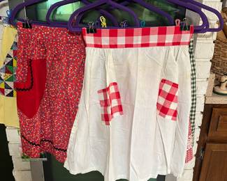 Hand sewn vintage aprons