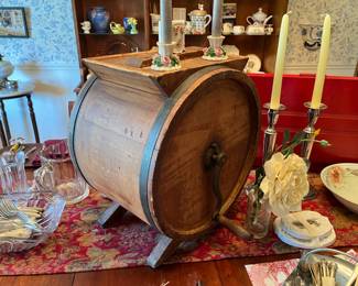Butter churn complete with wooden. Paddles